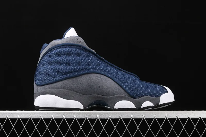 All categories Air Jordan Jordan series basketball shoes Air Jordan 13 Air Jordan 13 Flint GIGI AJ13 Joe 13 white blue navy blue 3M reflective version 415171-404
